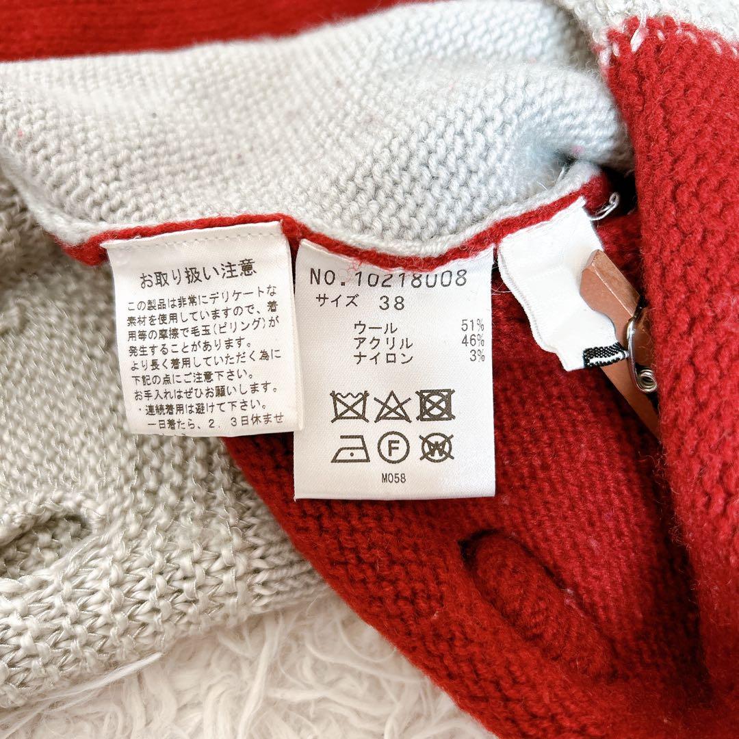 美品⁂センソユニコ⁂ロングニットチュニック　ベスト　バイカラー　変形　微ラメ　M