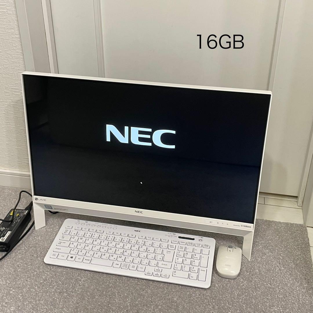 NEC LAVIE 16GB オールインワン　23.8インチ　白　デスクトップ
