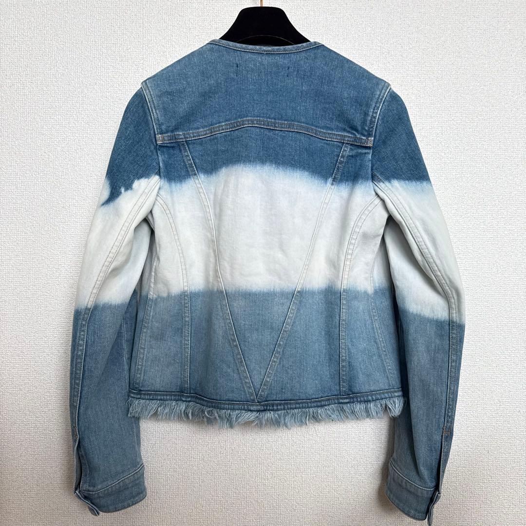 louis vuitton デニムジャケット ロゴ グラデーション フリンジ