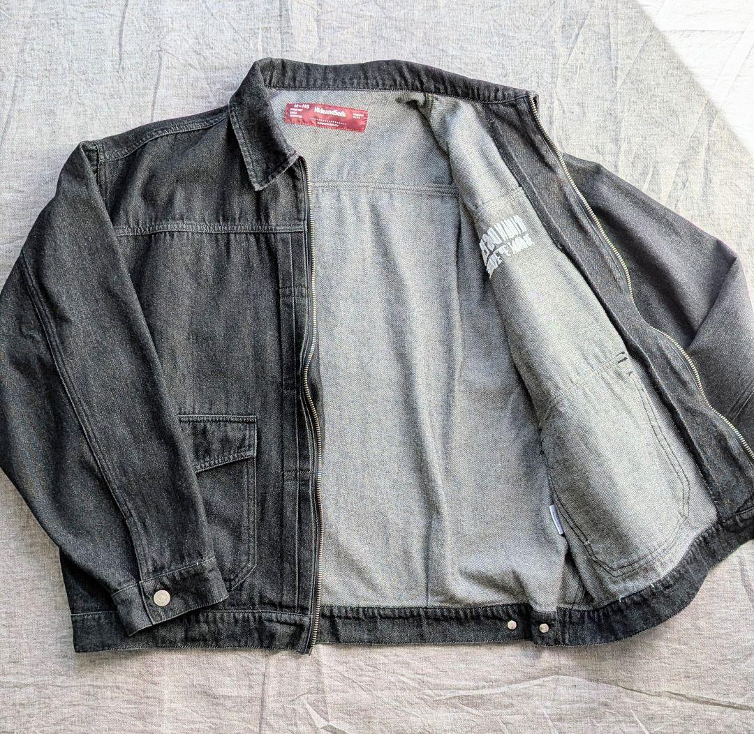は*ん様 【HIDE AND SEEK】デニムジャケット　ブラック　Mサイズ
