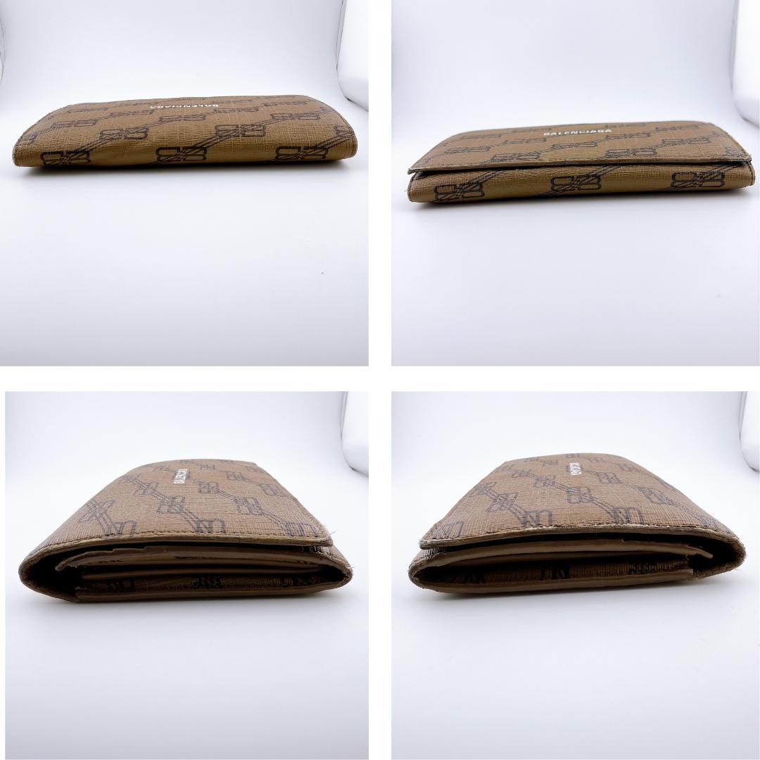 バレンシアガ BBモノグラム CASH フラップ 長財布 ウォレット650874