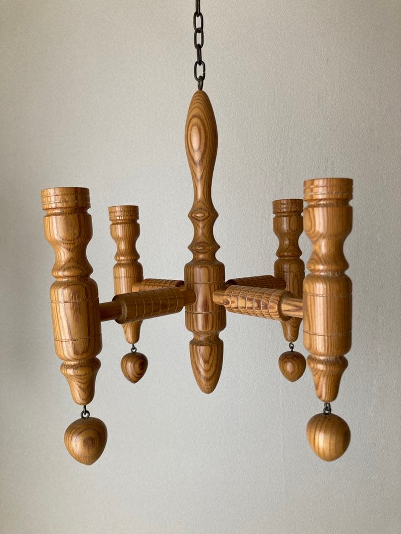 スウェーデン製　木製キャンドルホルダー　吊り下げ式　ヴィンテージ