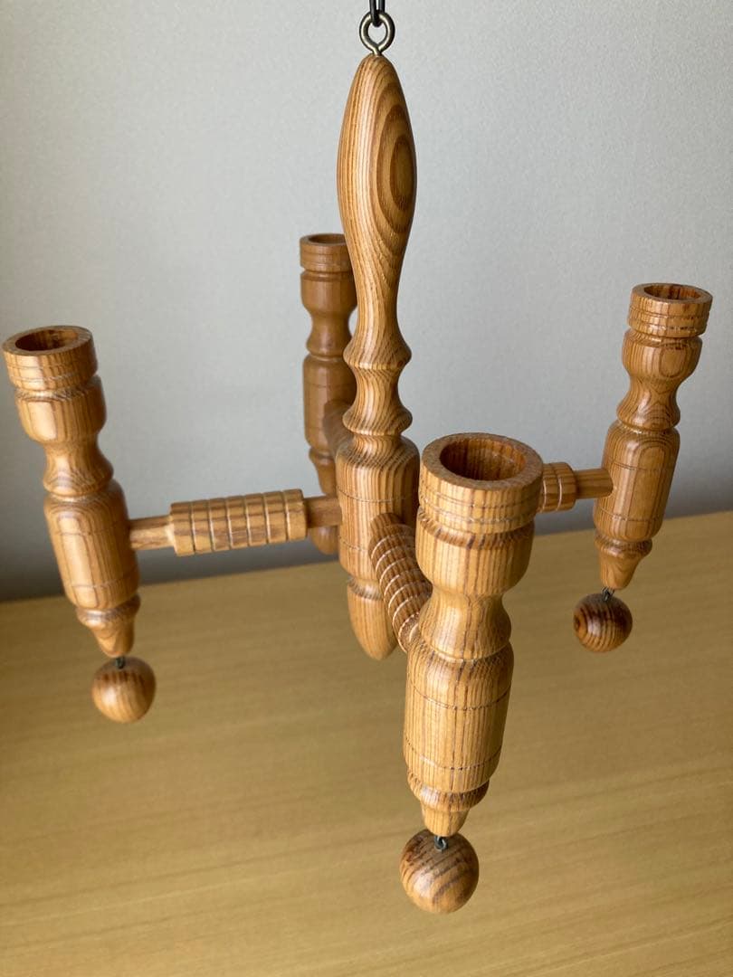 スウェーデン製　木製キャンドルホルダー　吊り下げ式　ヴィンテージ