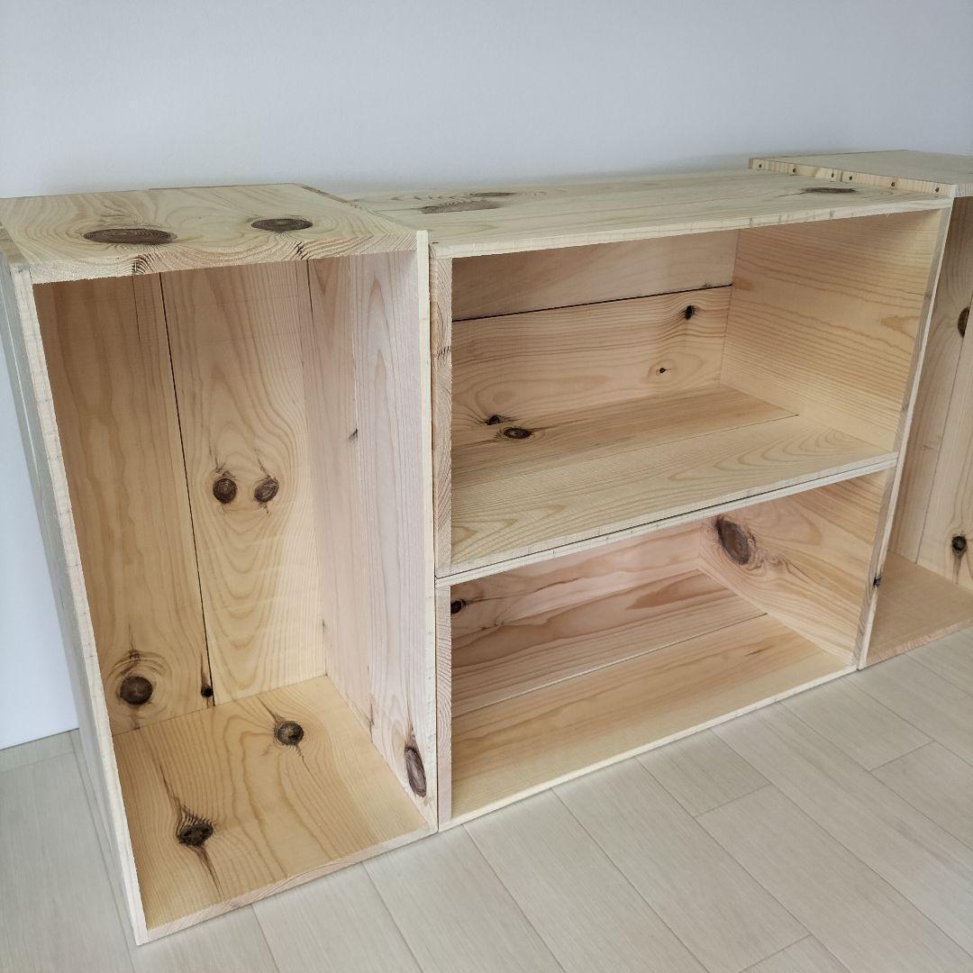 《持ち手無しりんご箱》6箱セット★収納 木箱 本棚 北欧 インテリア DIY