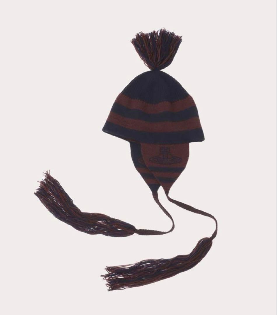 【スマイル】vivienne westwood ニット帽 フラップ付ワッチ