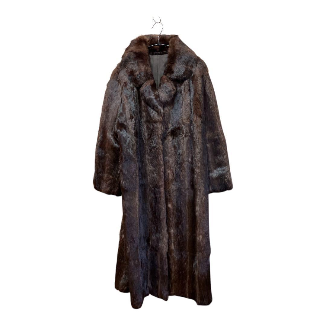 再値下げ　毛皮コート　ロングコート　ファーコート　上着　ヴィンテージ