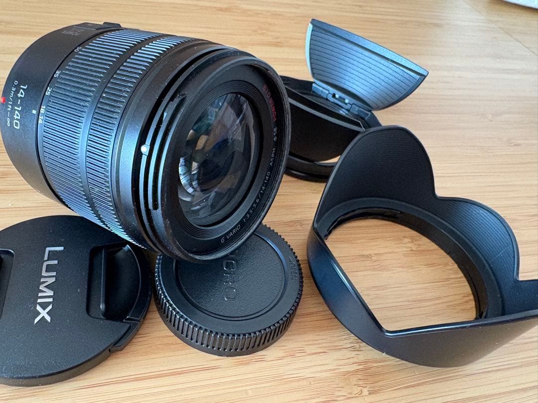 LUMIX14-140mm f3.5-5.6 ズームレン★美品難有★フード2種付