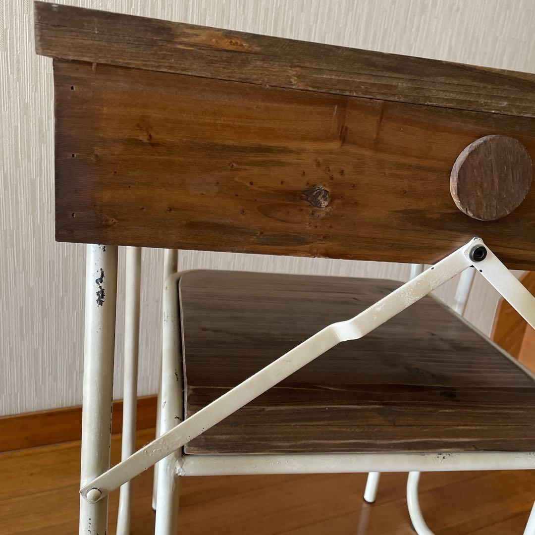 Salut サリュ　レトロ　スクールデスク　チェア　セット　学習机　椅子