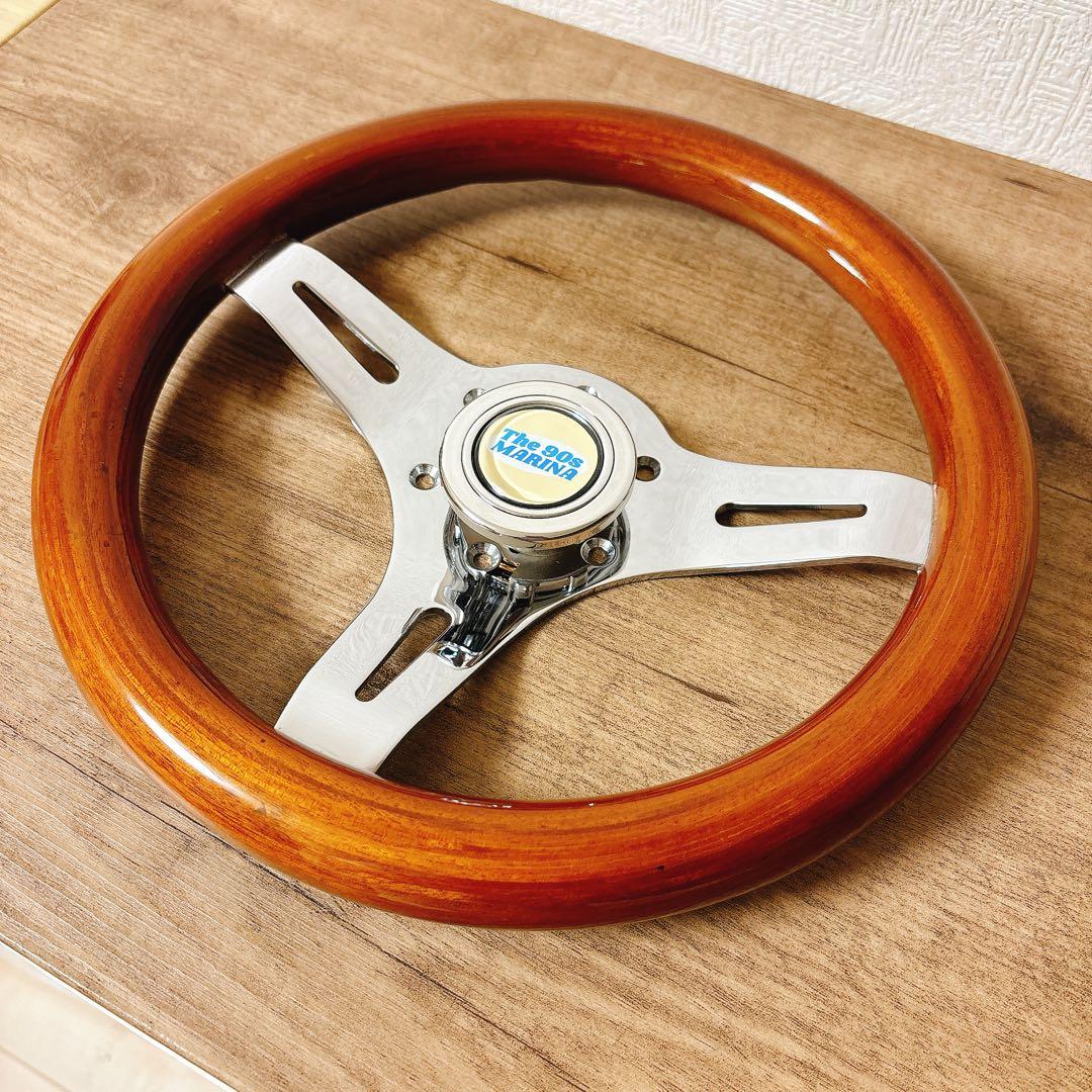 希少　当時物　小径　29cm ウッドステアリング　ウッドハンドル　USDM 旧車