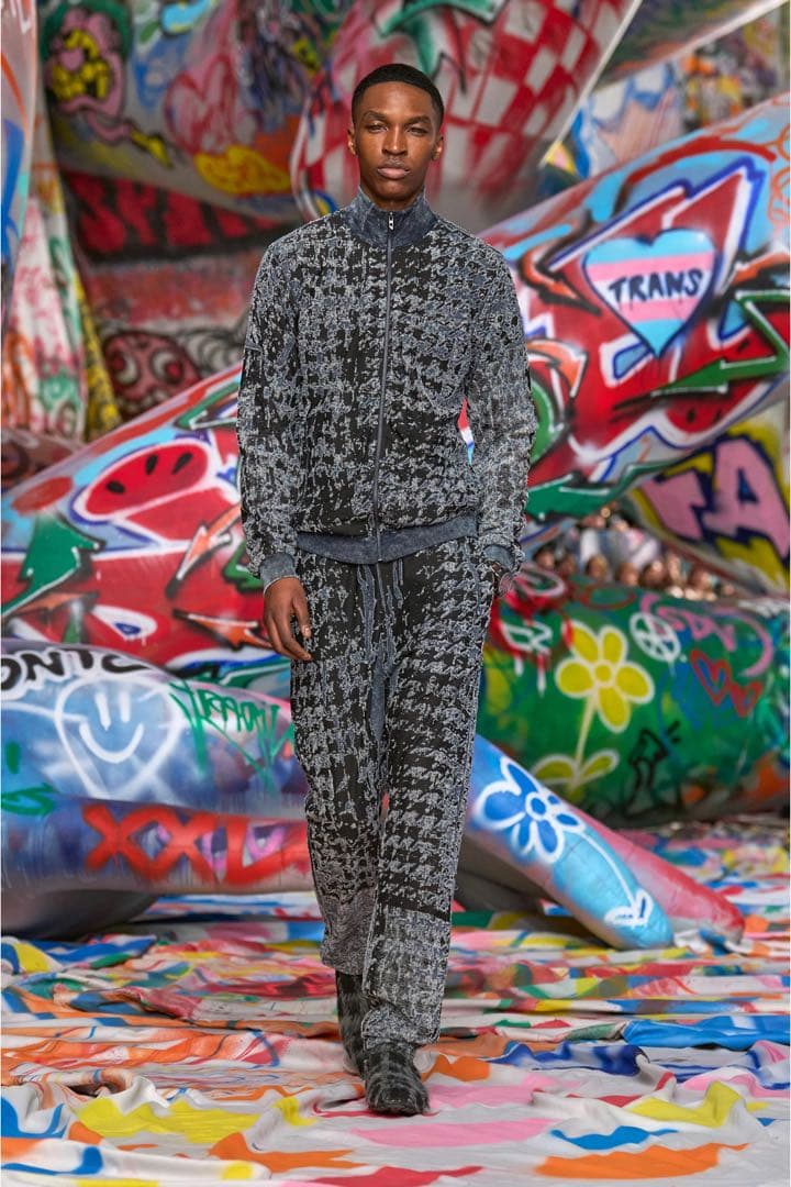 DIESEL 25FW S-Corr Devoré houndstooth S