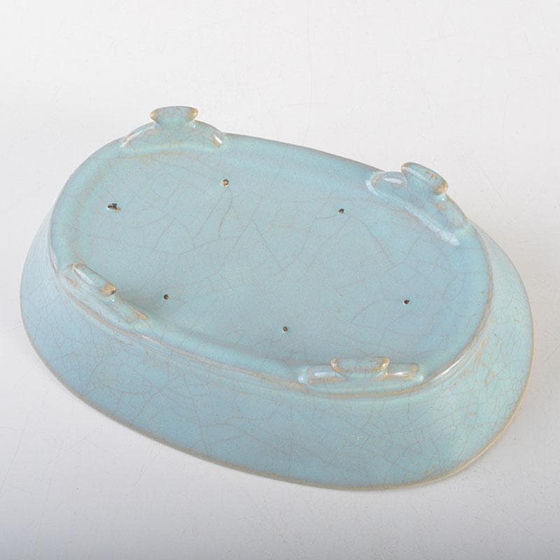 大発　中国　汝窯　天青釉　青磁　水盤　筆洗　水仙盆　C 6728E