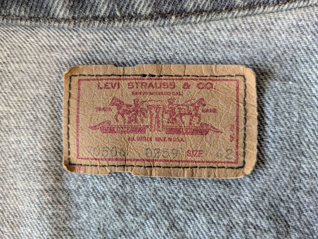 Levi's グレー デニムジャケット　70506 0259 洗濯タグなし