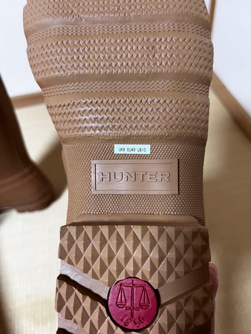 HUNTER 長靴 バックル付き　ブラウン
