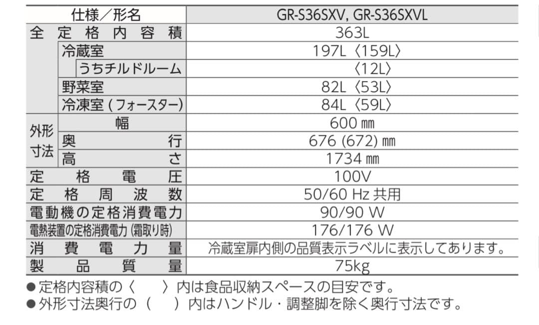 TOSHIBA 東芝 3ドア　冷蔵庫 363L GR-S36SXV 2020年