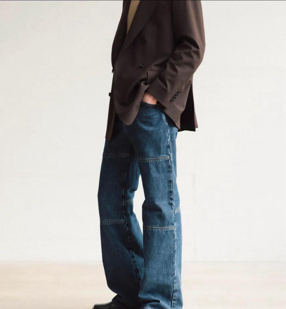 一*三様 SUNFLOWER サンフラワー　ブルー Work フレアジーンズ　3