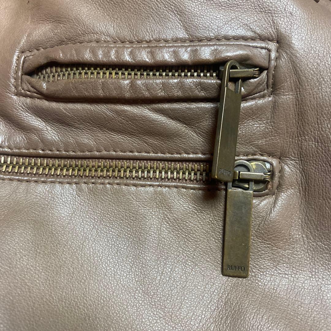 RUFFO ルッフォ　レザー パンツ　イタリア製　ナッパレザー　ブラウン