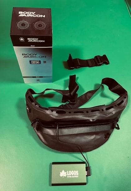 ロゴス野電ツインクール81336732＋対応バッテリーLG-LP124G付き