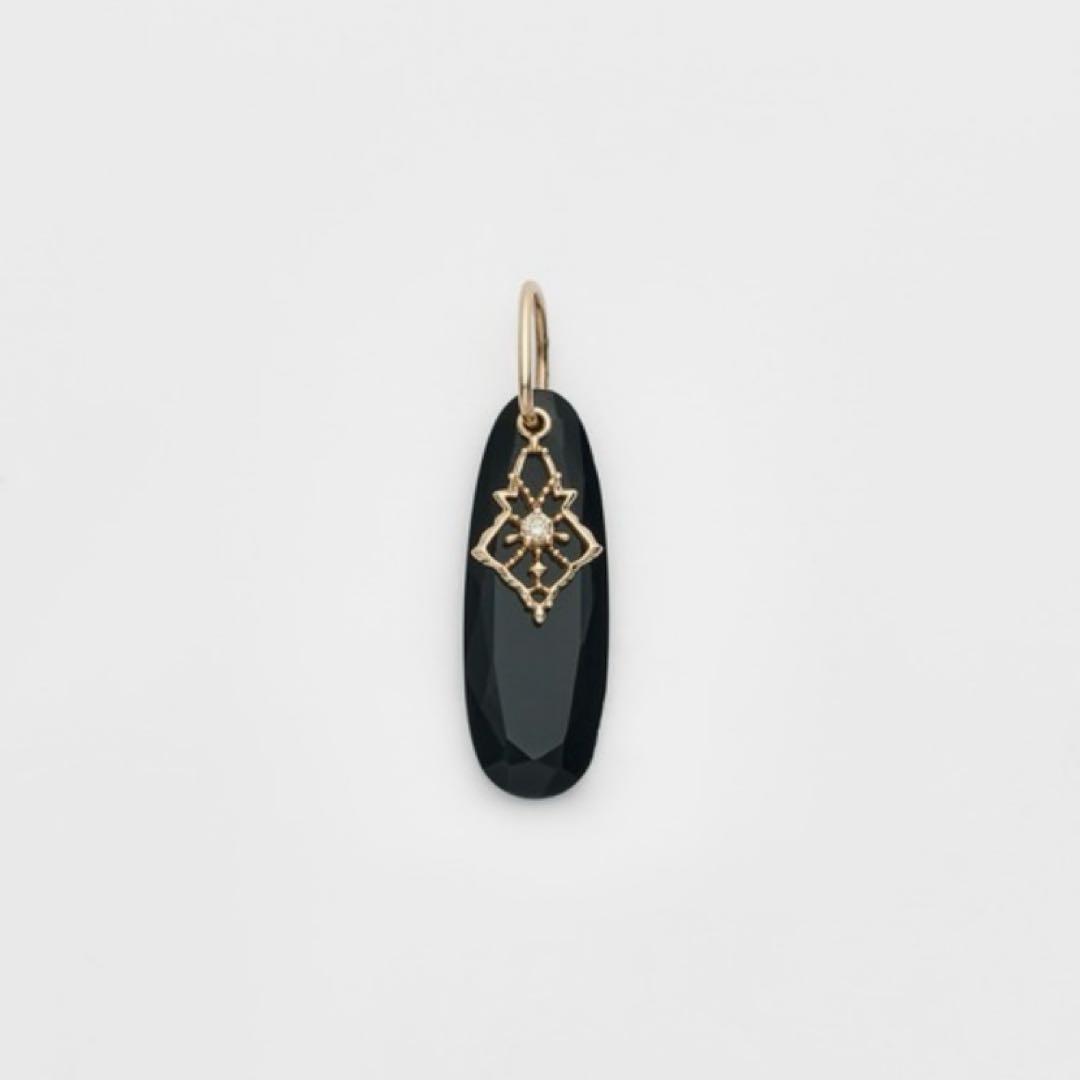 アガット 新品k5オニキスチャーム 販売証明書付き