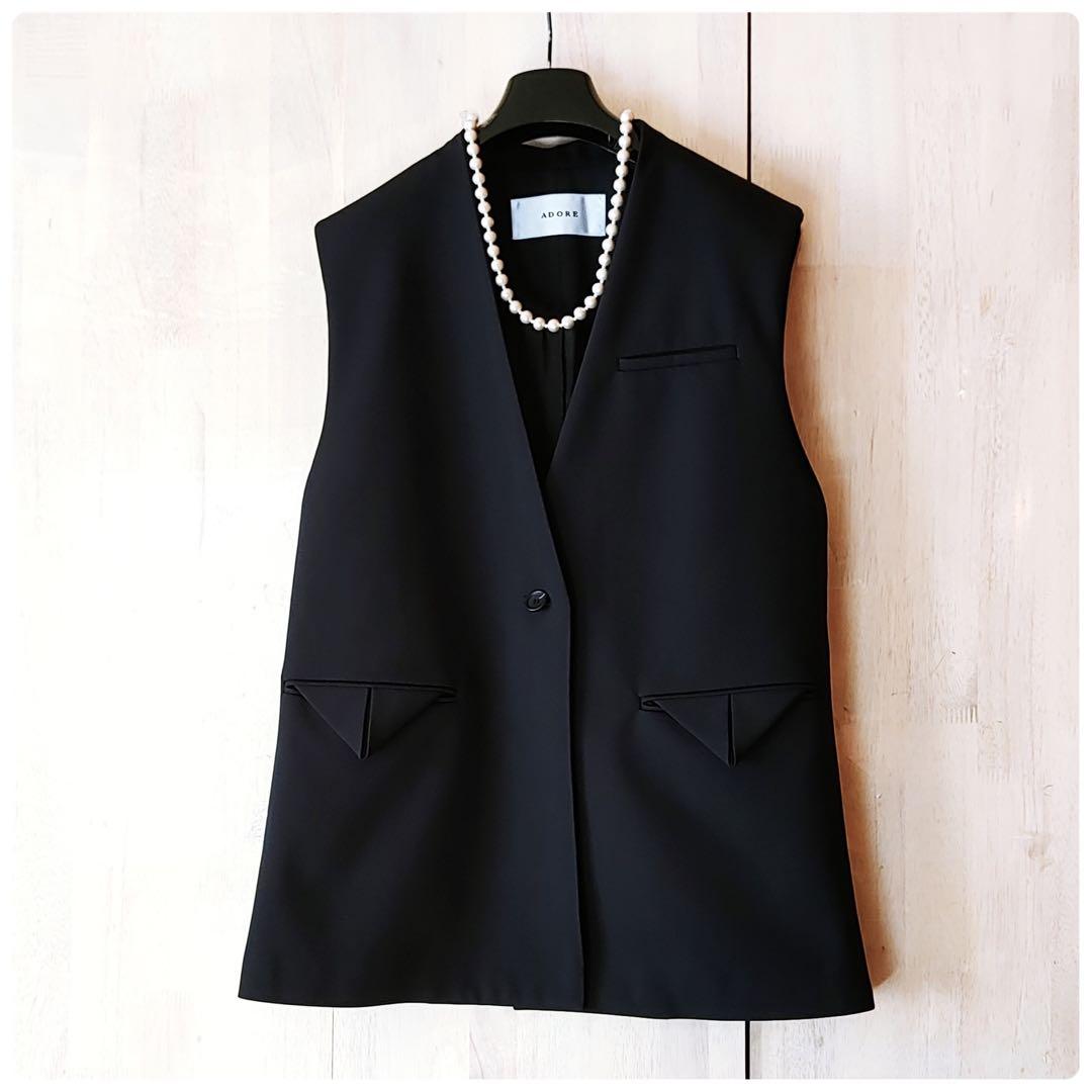 ◆幻◆ 希少レア　ADORE 定価4.4万円　ナイロン２ＷＡＹジャケット　ジレ