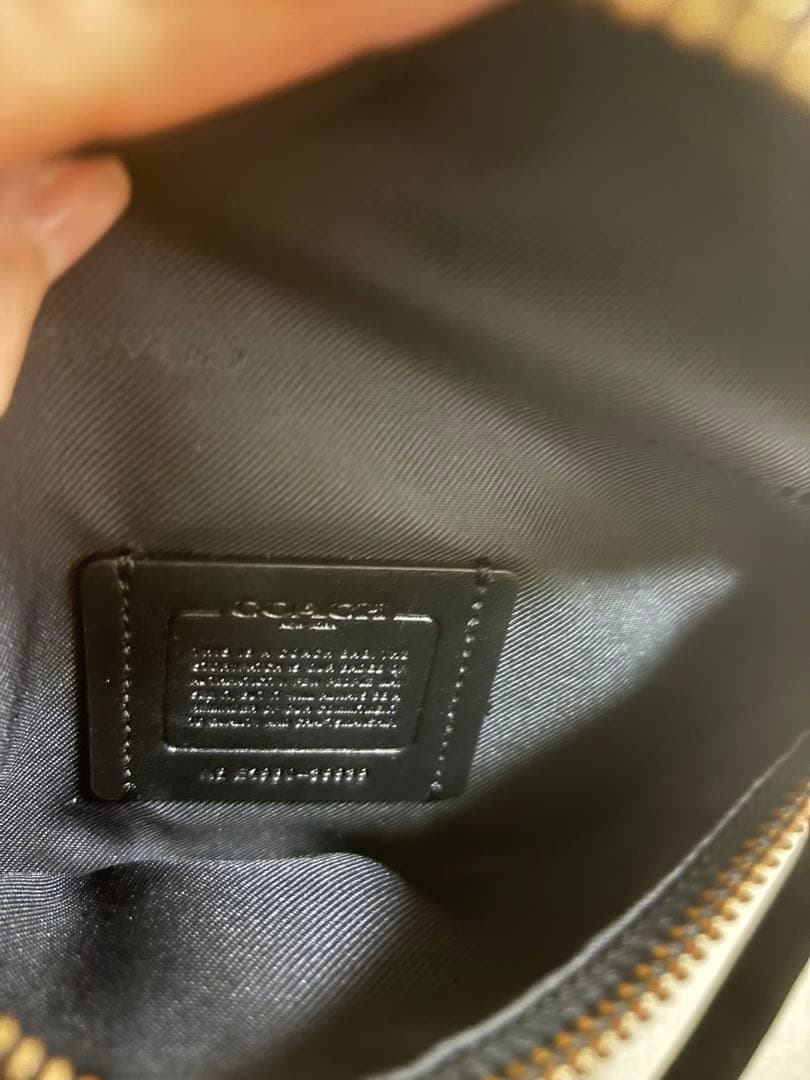 COACH ボディバッグ ウエストバッグ シルバー金具 レザー ブラック