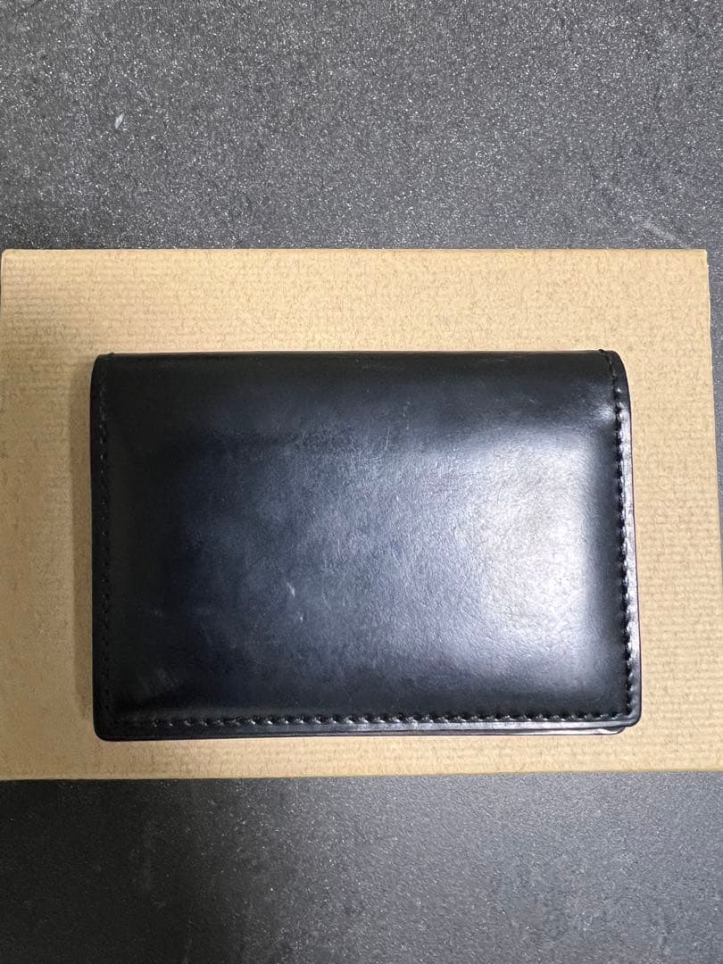 GANZO ホーウィン社シェルコードバン黒　名刺入れ