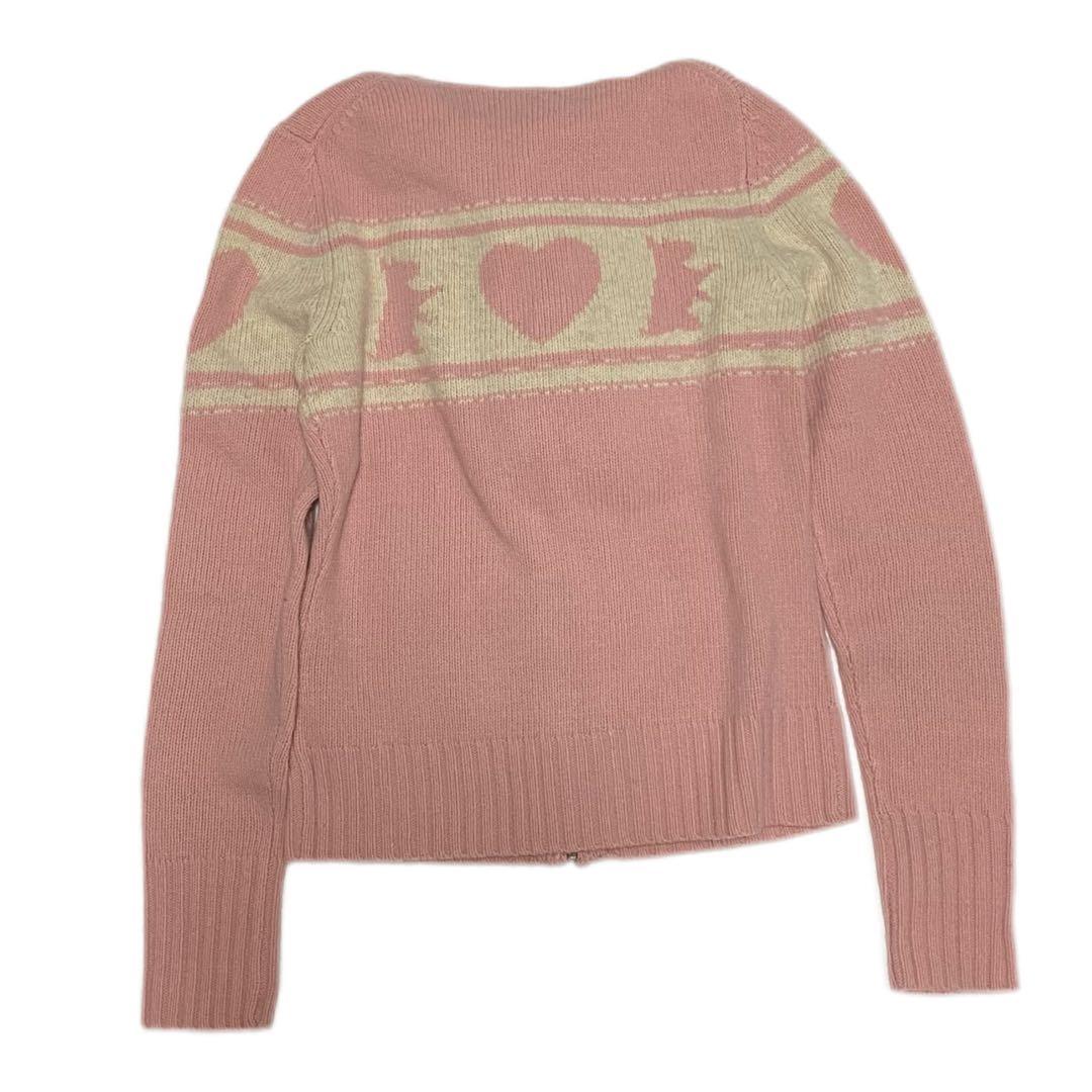 トップス JUICY COUTURE PINK KNIT HOODIE JACKET