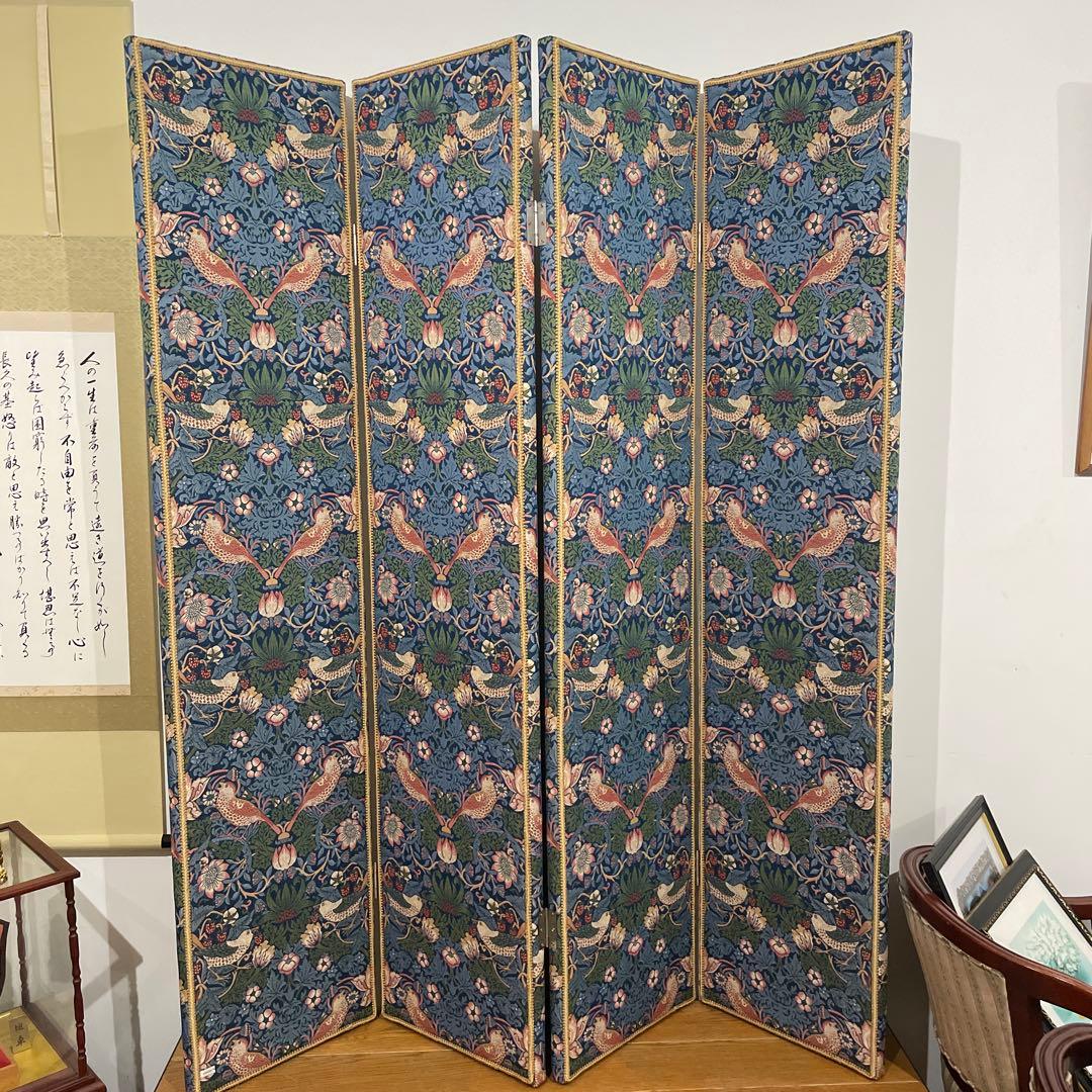 ジェニファーテイラー 4連 衝立 ファブリック カルトナージュ パーテーション