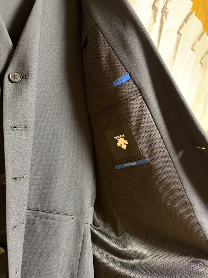 グレー シングルブレスト ビジネススーツ
