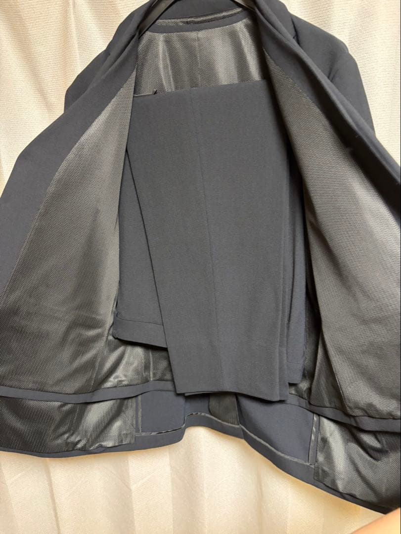 グレー シングルブレスト ビジネススーツ