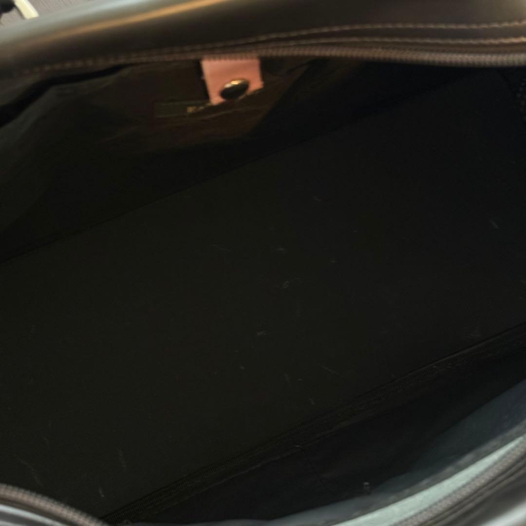 ★美品★ EASTBOY スクールバッグ 合皮 ブラック 女神刺繍