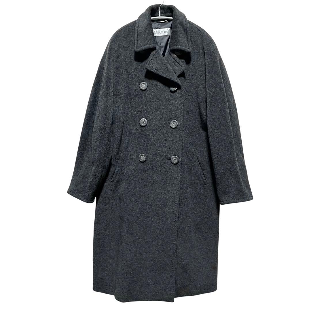 美品 マックスマーラ カシミヤ混 ダブルPコート　40