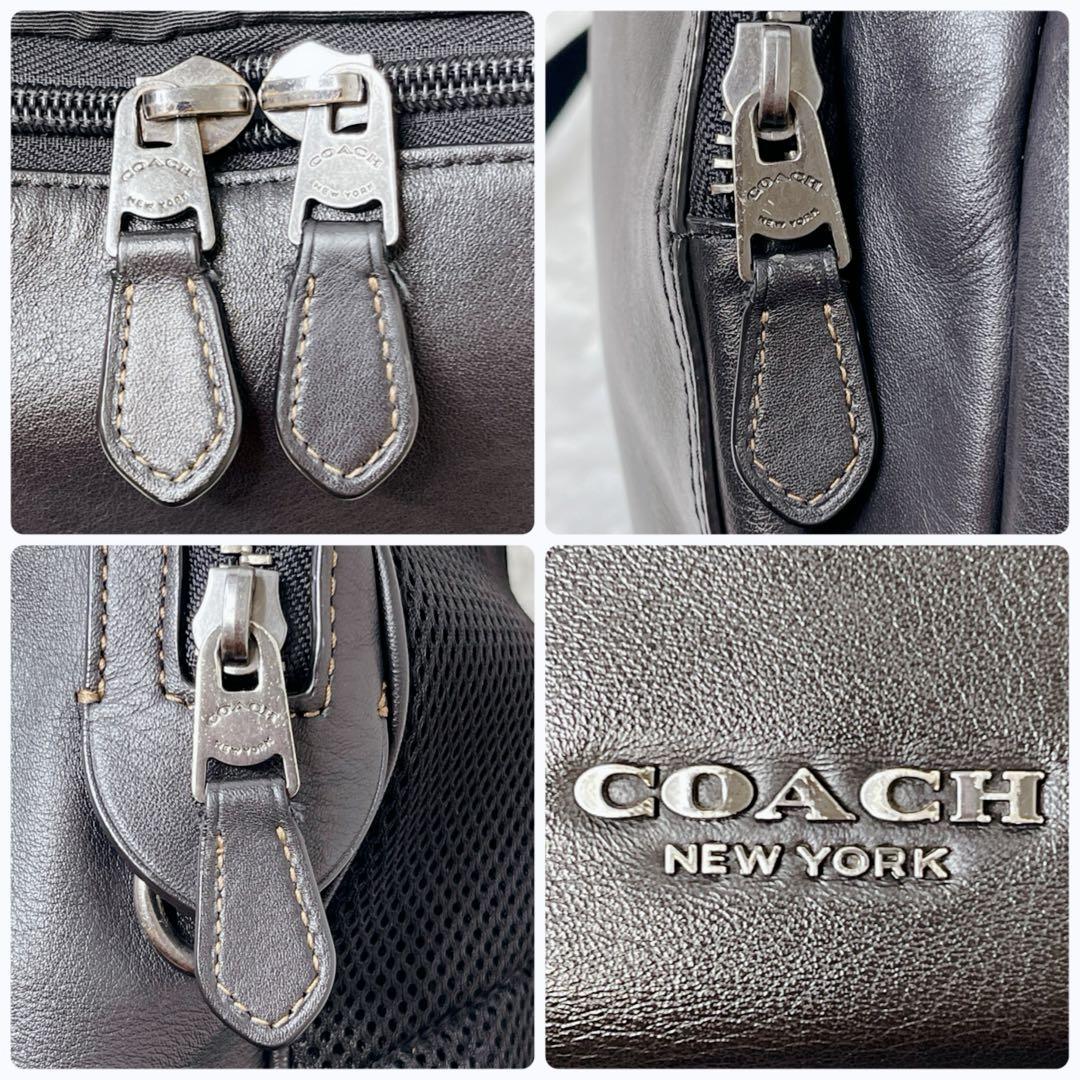 バッグ COACH Graham Backpack all Leather Black