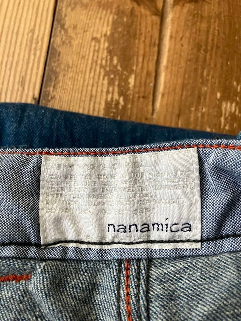nanamica ナナミカ デニム サルエルパンツ W32 日本製 カーゴパンツ