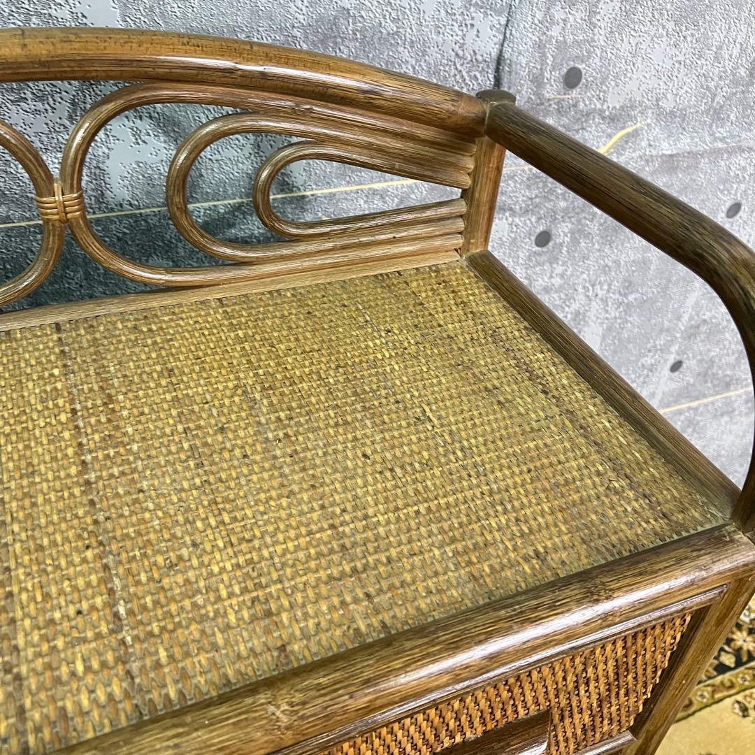 やっち★꧁籐家具꧂ラタン 5段チェスト 箪笥 タンス たんす 昭和レトロ