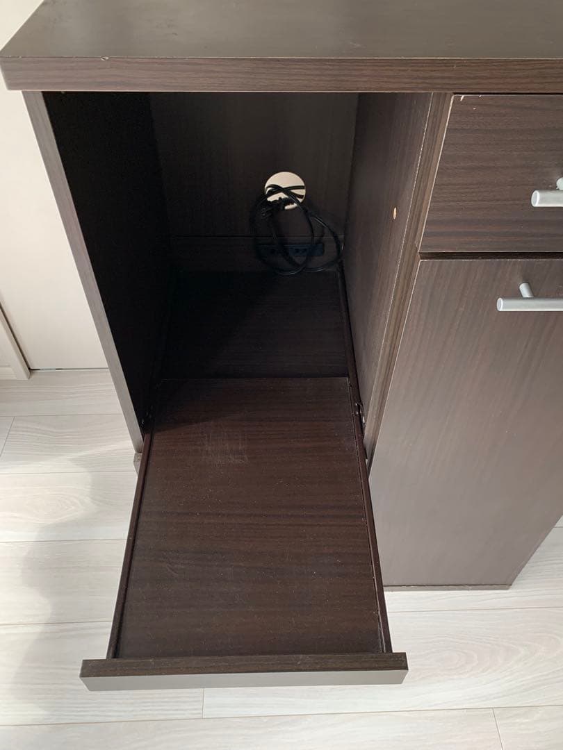 【お値下げ可】ニトリ　ダークブラウン キッチンカウンター　レンジ台