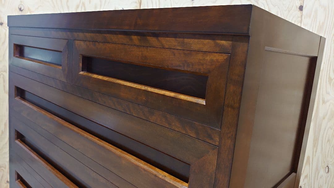 【一生物】松本民芸家具 ミズメザクラ 高山式整理箪笥(参考定価¥318,000）