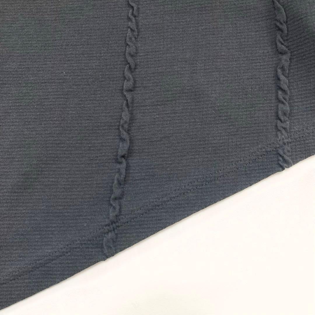 Y's ワイズ STRIPE JACQUARD HIGH NECK T グレー2