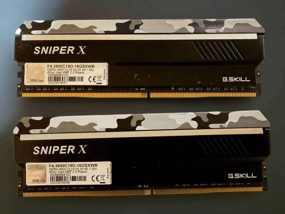 DDR4 3600 8Gx2 16Gメモリー