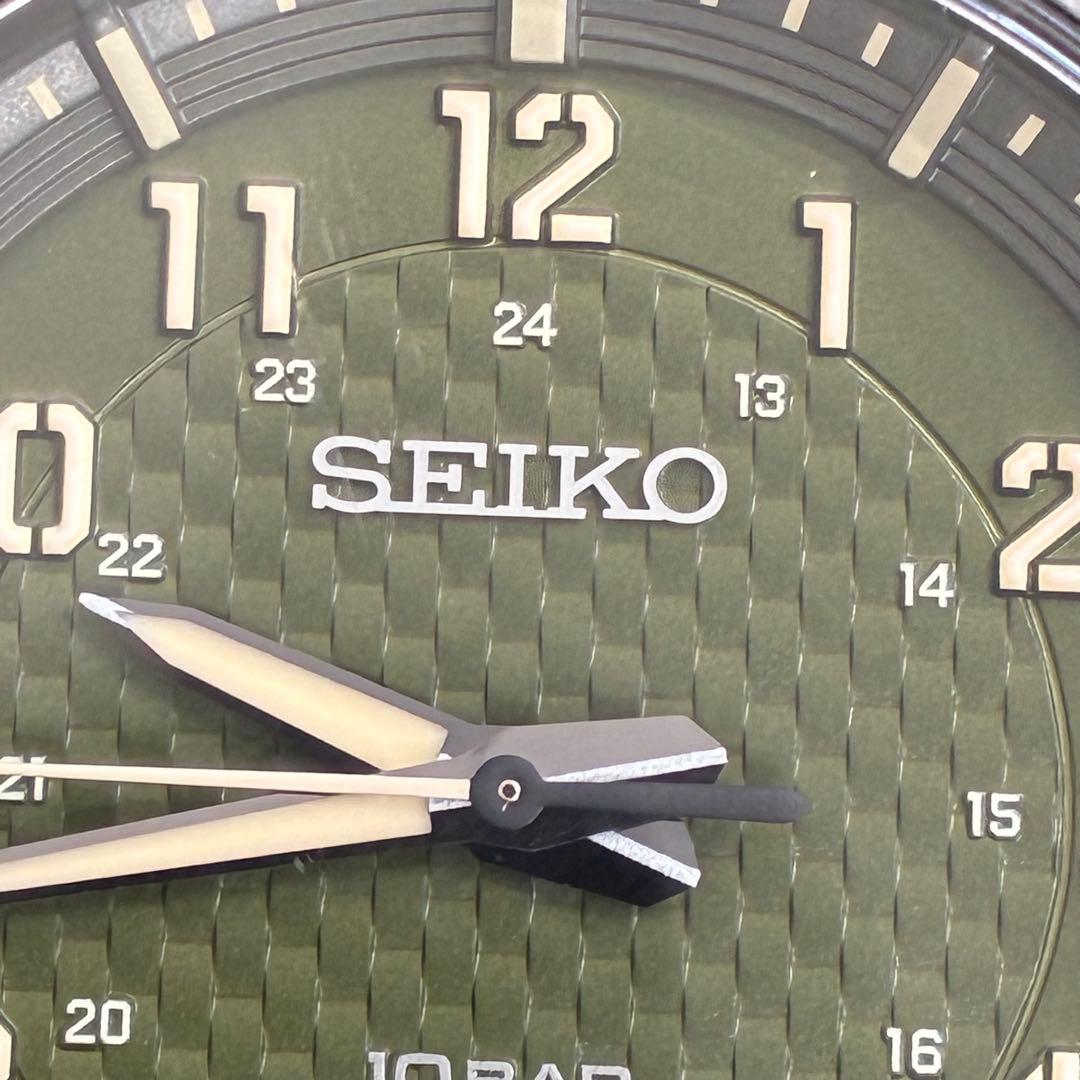 セイコー　クォーツ　メンズ　カーキベルト