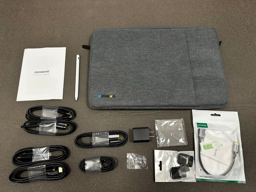 美品 EWEI XQ‑160PW 2画面モバイルモニタ（タッチ対応）