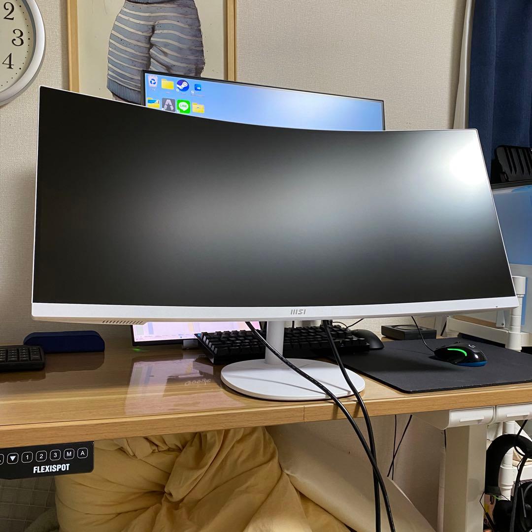 MSI MP341CQW　ウルトラワイドモニター ホワイト 34インチ PRO