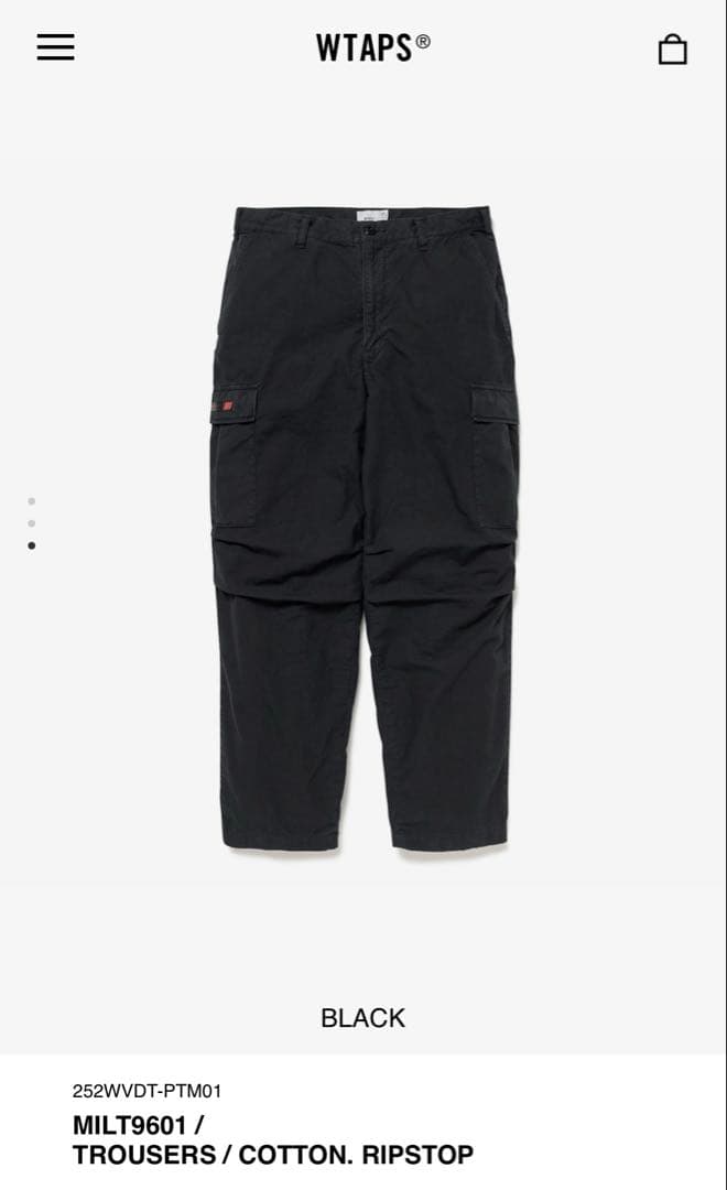 パンツ wtaps MILT9601 TROUSERS COTTON. RIPSTOP