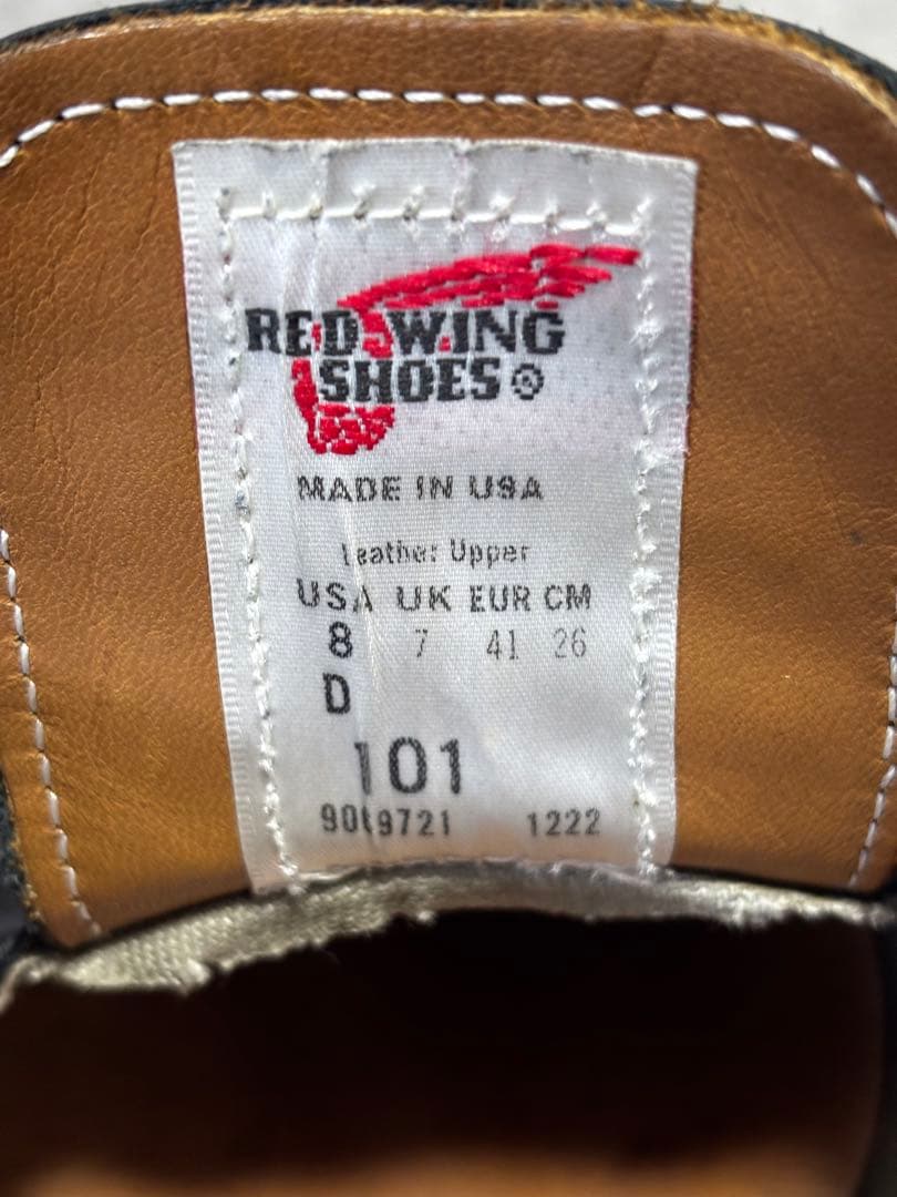 【美品】RED WING 101 ポストマン ブラック 8D 約26cm USA