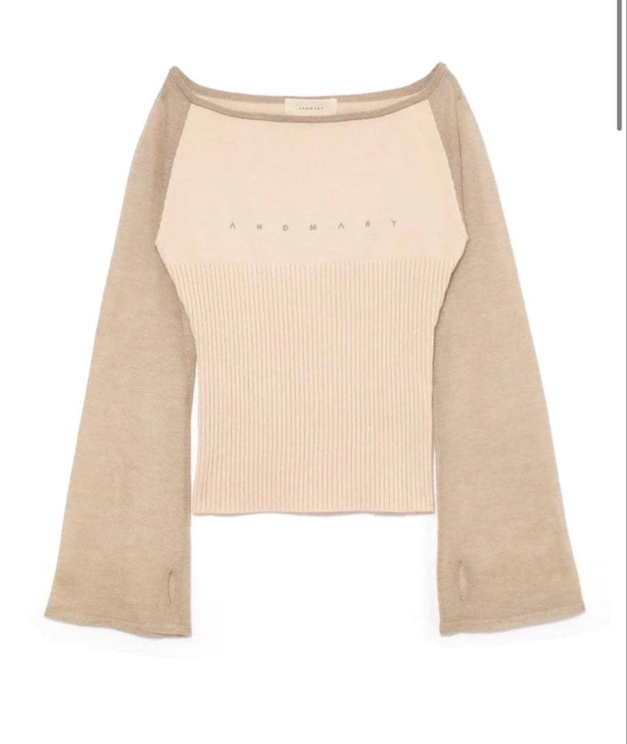 トップス andmary Amari knit tops mocha brown