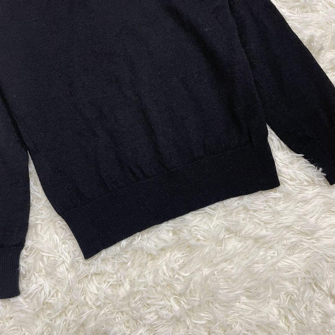 希少 美品 トリココムデギャルソン ウール 丸襟 デザイン カーディガン 黒