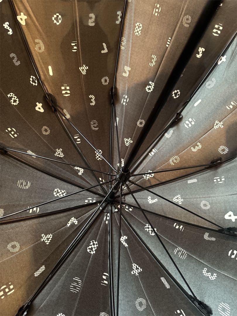 12/14限定価格 SOU・SOU 長傘 数字 素数柄 黒×白