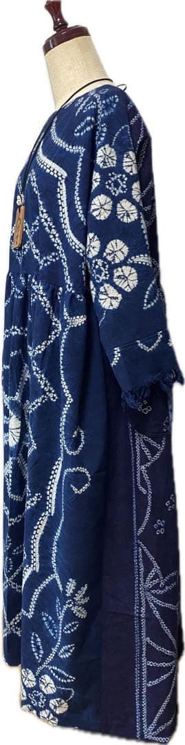 有松絞り❣️風呂敷　　リメイク　ワンピース　藍染❣️