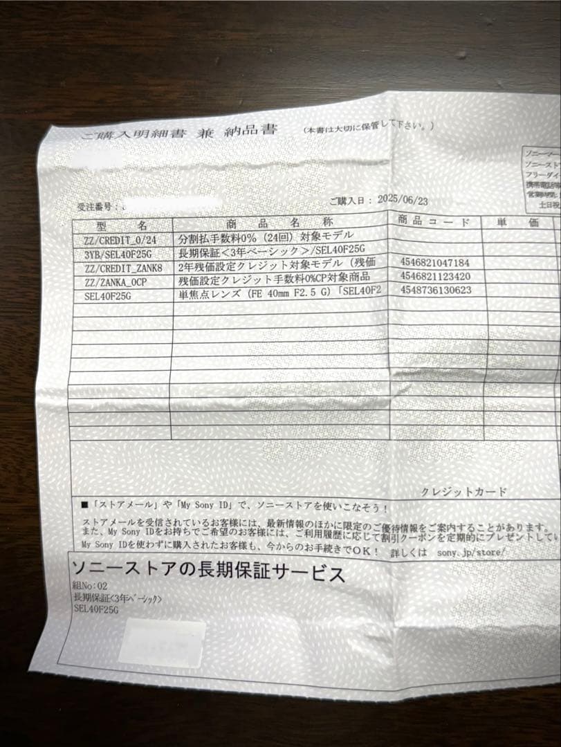 SONY FE 40mm F2.5 G Eマウントレンズ