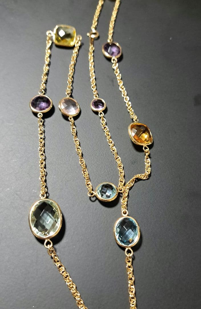 【美品】ネックレス(ペリドット、アクアマリン等)