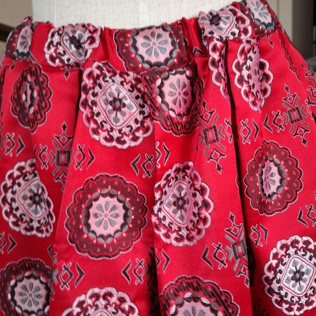 コムデギャルソン ジャガード刺繍 ワイドフレアーパンツ